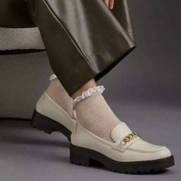 Sam Edelman - Taelor Chained Lug-Sole Leather Loafers - Picture 2 of 15